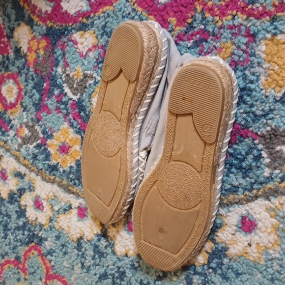 Oralba Etsy Burlap Canvas Espadrille Boat Shoes Gray NWOT 37 7 - Picture 5 of 5